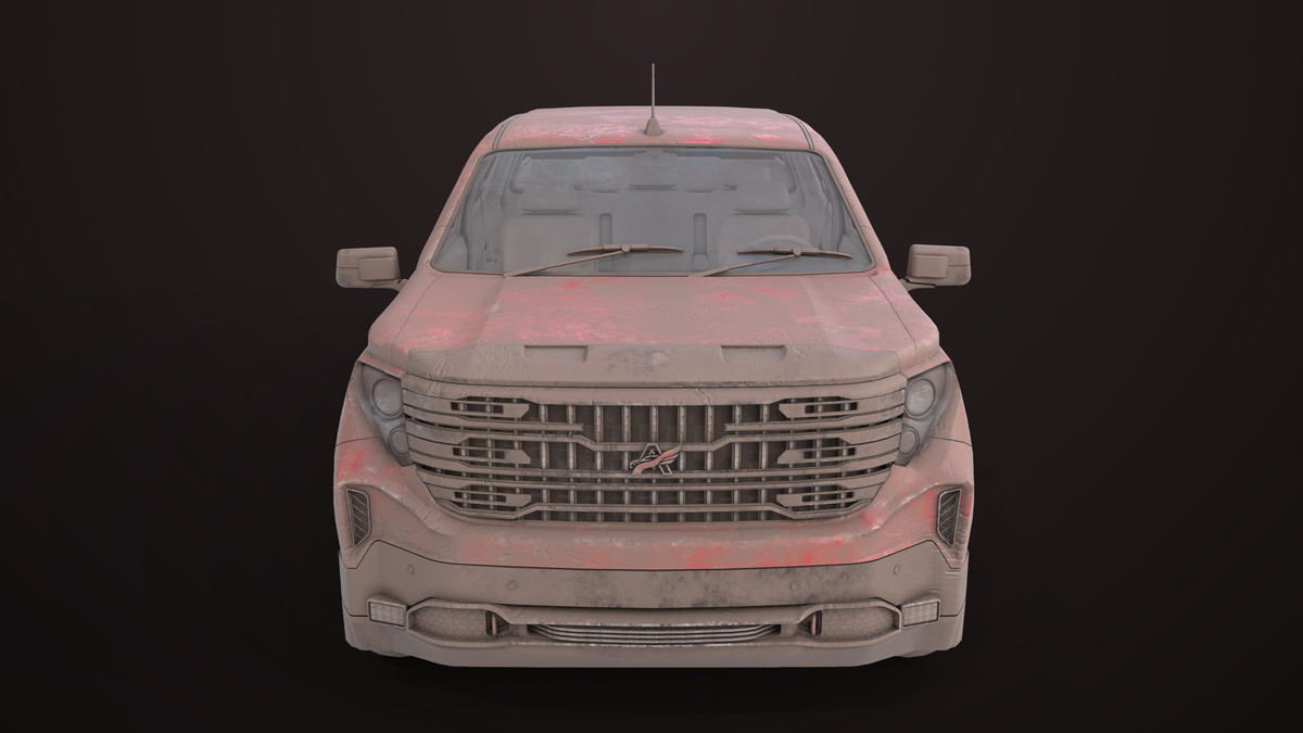 Pickup Truck 02 Red Dusty URP HDRP Textures