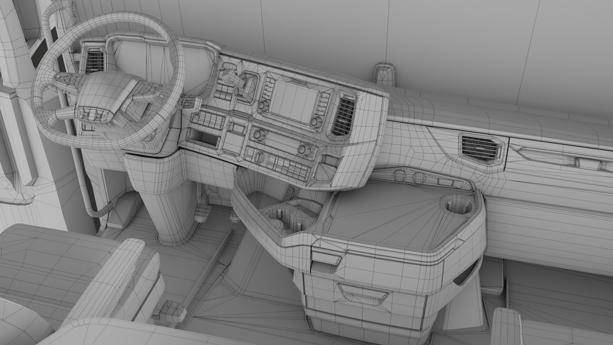 Heavy Truck Chassis 06 Interior URP HDRP Textures