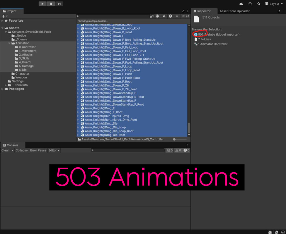 Sword and Shield:Combat Animation Pack (Blade & Shield Animations)