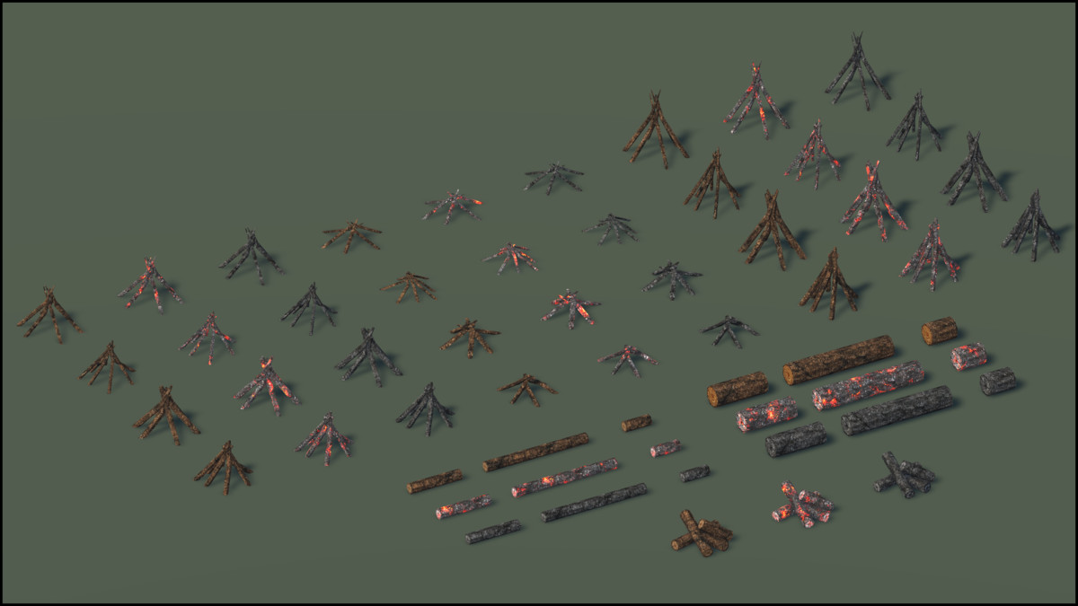 Campsite - Retro Style Modular Environment Pack