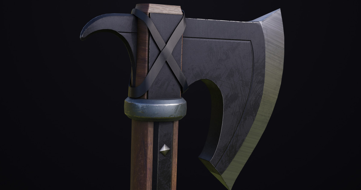 Battle Axe 14 Blue URP HDRP Textures