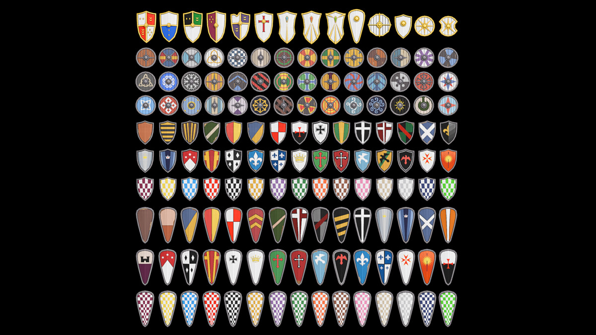 3D Game Kit-Medieval Shield Pack