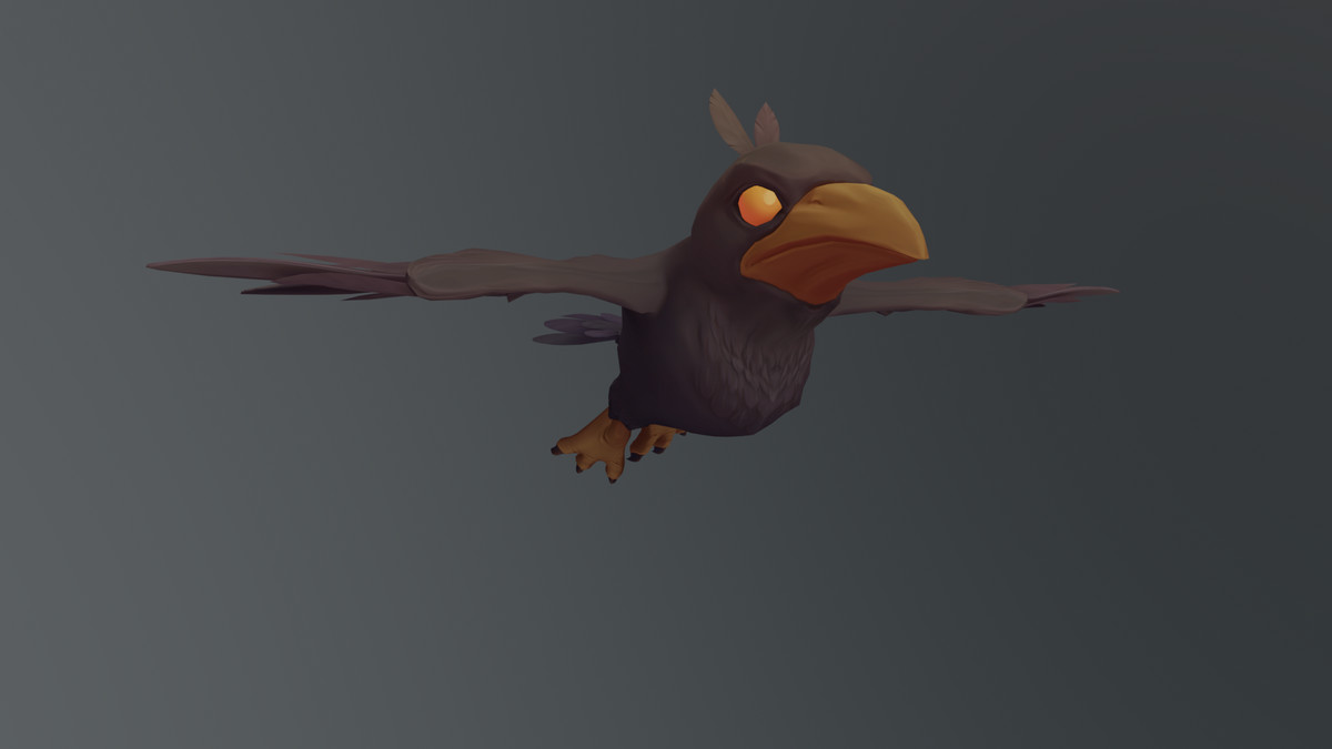 Animated Stylized Crow
