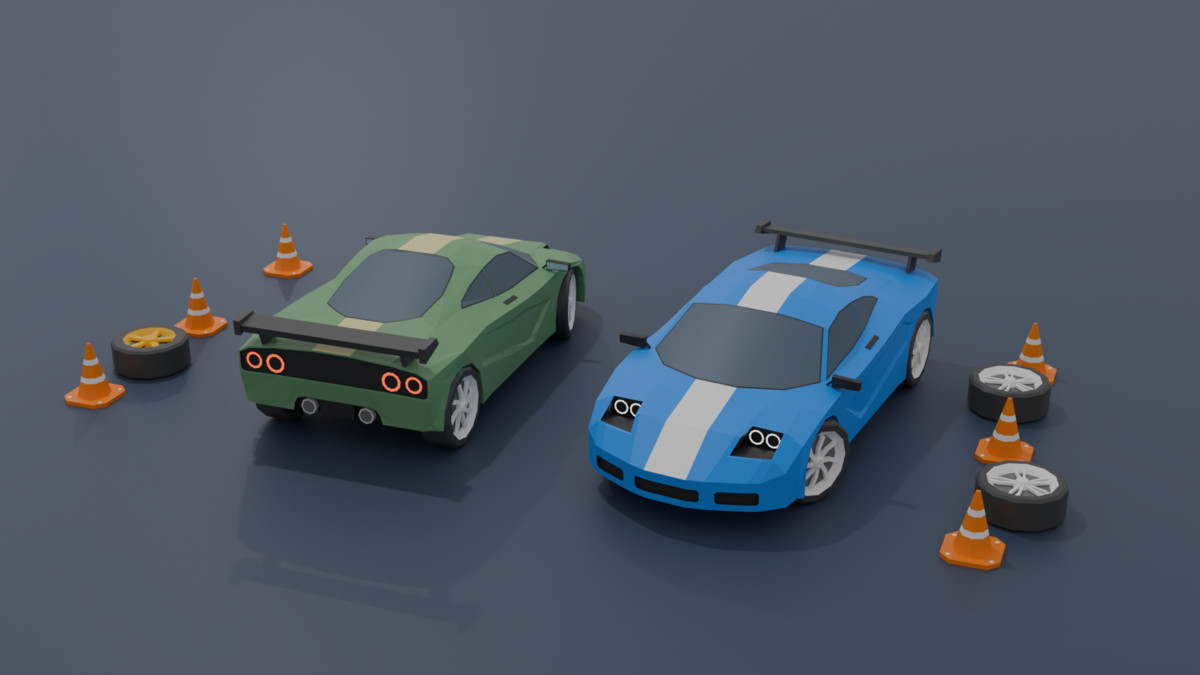 Mobile Optimize-Low Poly Vehicles
