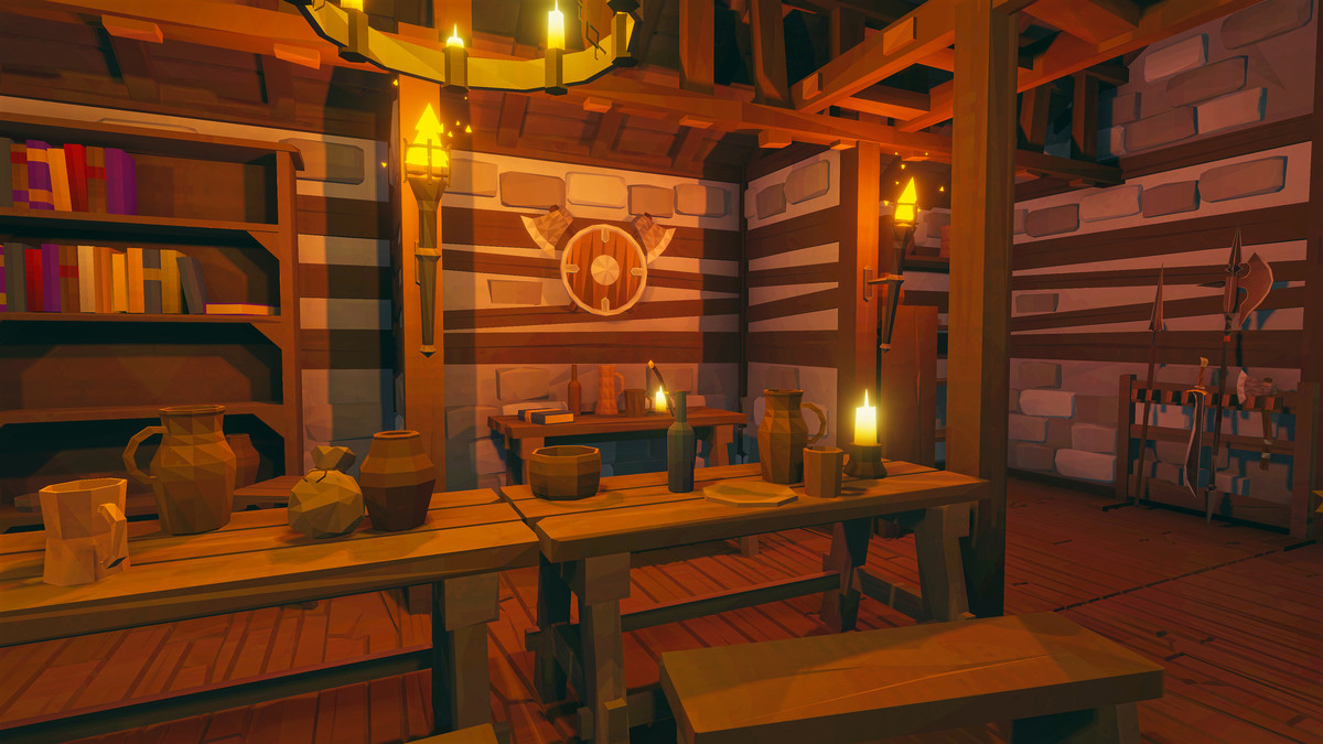 Low Poly Medieval Interior and Constructions