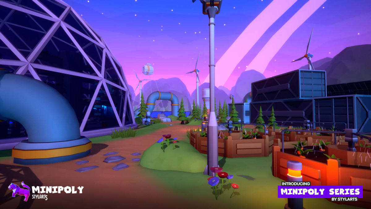 Minipoly Series - Eco-Future Farm Village ( Stylized Lowpoly Environment )