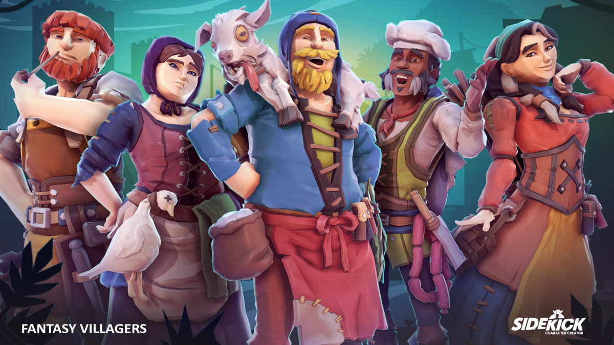 Fantasy Villagers – Sidekick Modular Characters by Synty