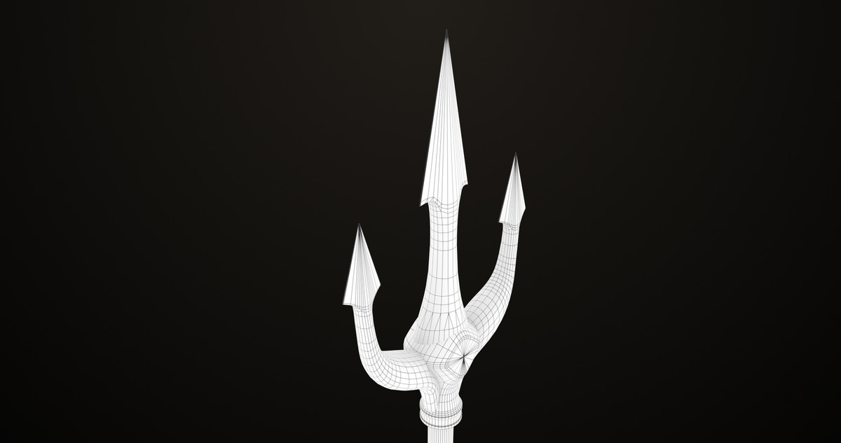 Medieval Trident 03 Gold URP HDRP Textures