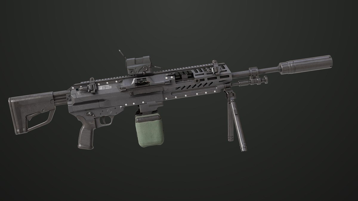 Machine Gun 14 Black URP HDRP Textures