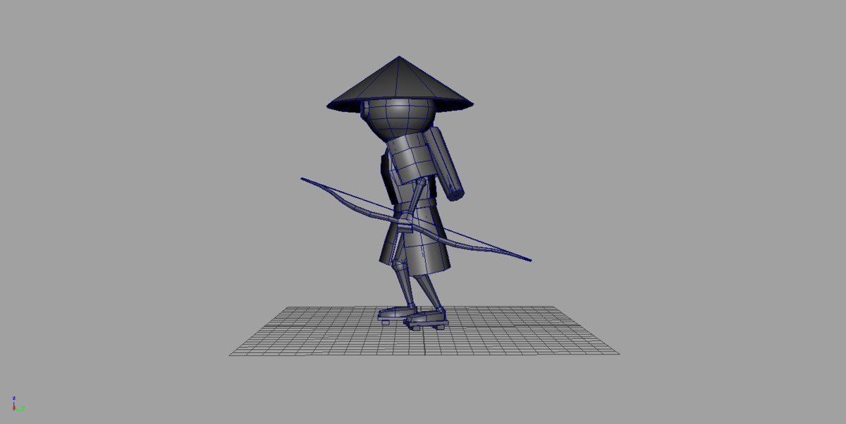 Samurai animated character