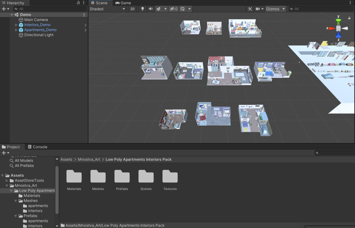 Low Poly Apartments Interiors Pack