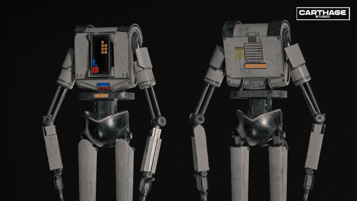 Security Robot NPC Bundle – 5 Rigged Game-Ready Characters