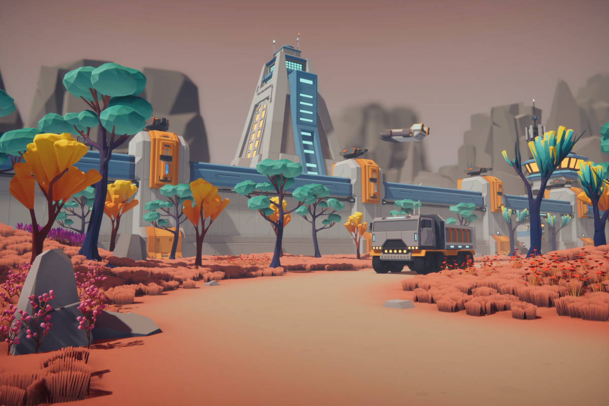 Low Poly Sci-Fi Military Resource Base