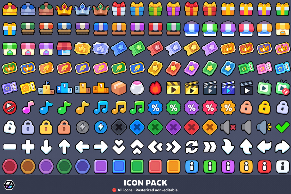 2D Icons - Casual Icon Pack