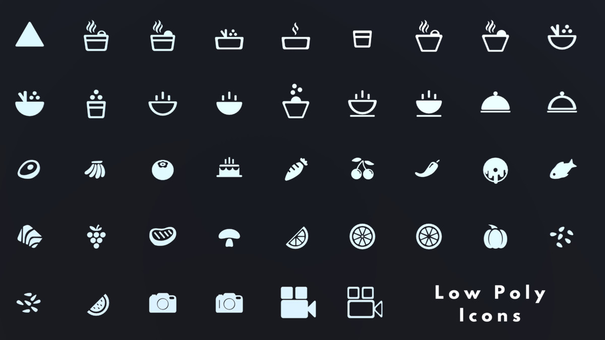 Low Poly 3D Icons - Pack