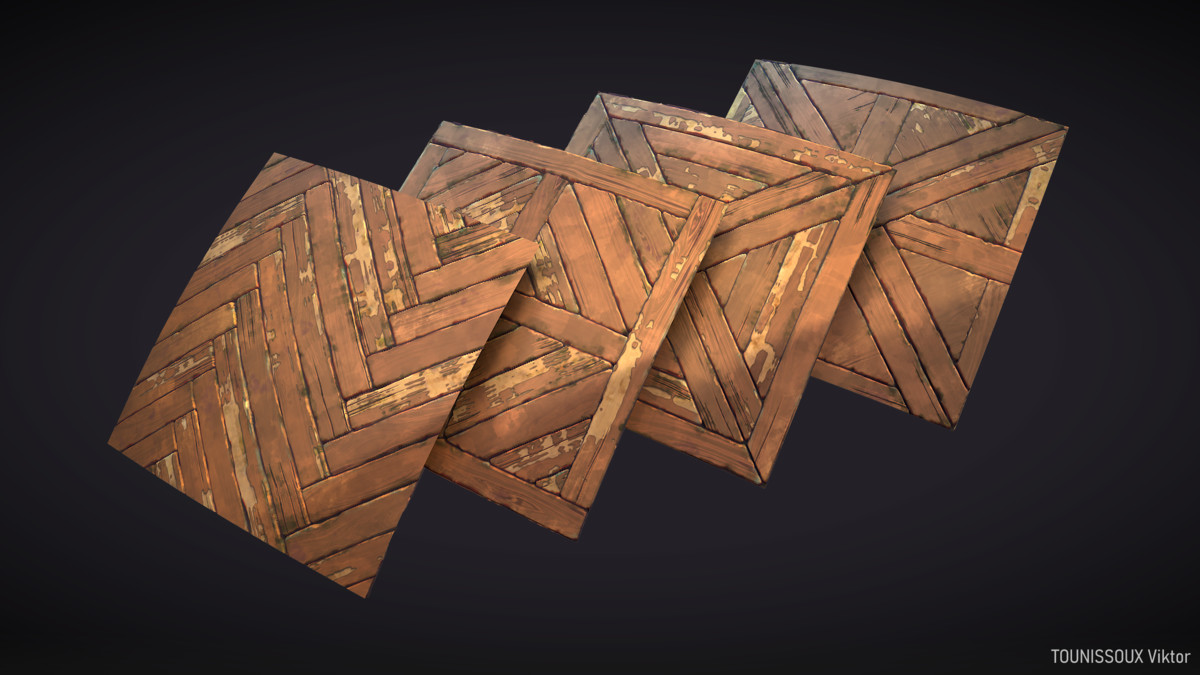 96 Stylized Woodplank Floor Texture Pack