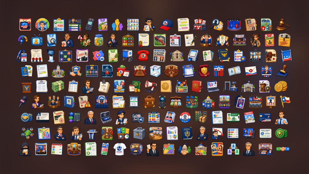Political Campaign Election Government Democracy Management Icons Pack