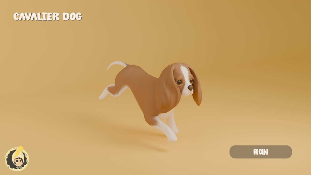 Animated Cavalier Dog