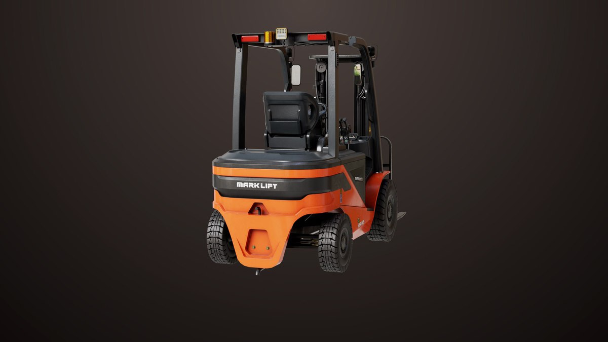 Forklift Truck03 Orange URP HDRP Textures