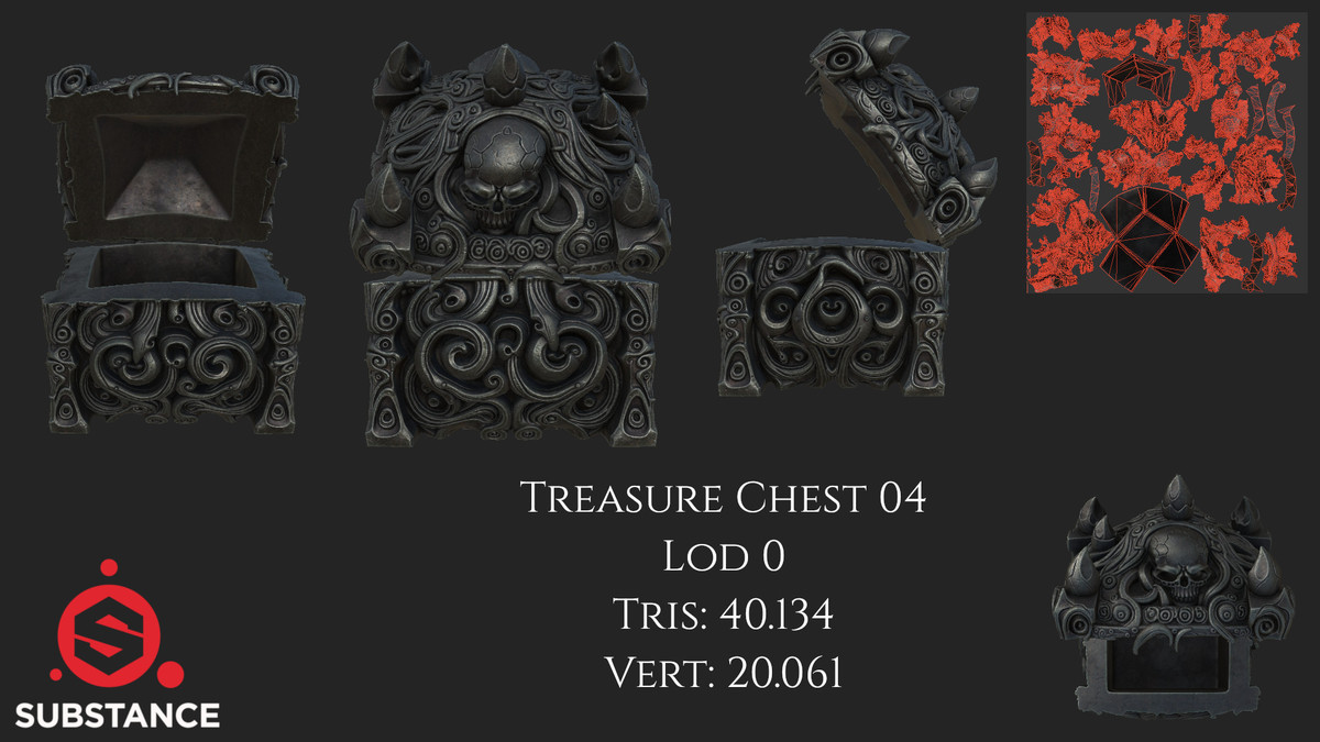 6 Treasure Chests - Dark Fantasy (Odd Set)