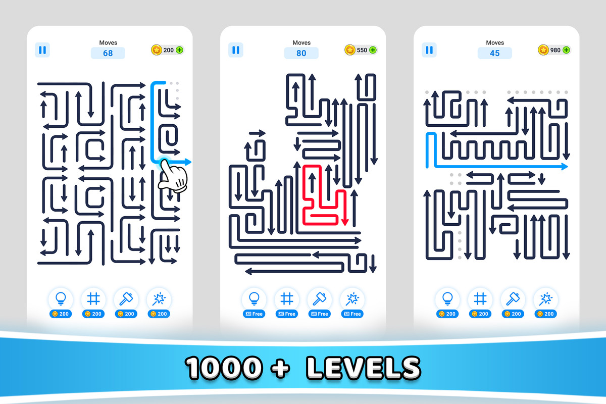 Arrow Puzzle Game - Complete Game Template (1350+ Levels & 350+ Daily Challenge)