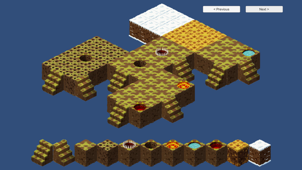 2D Isometric Modular Tileset – Grass & Lava