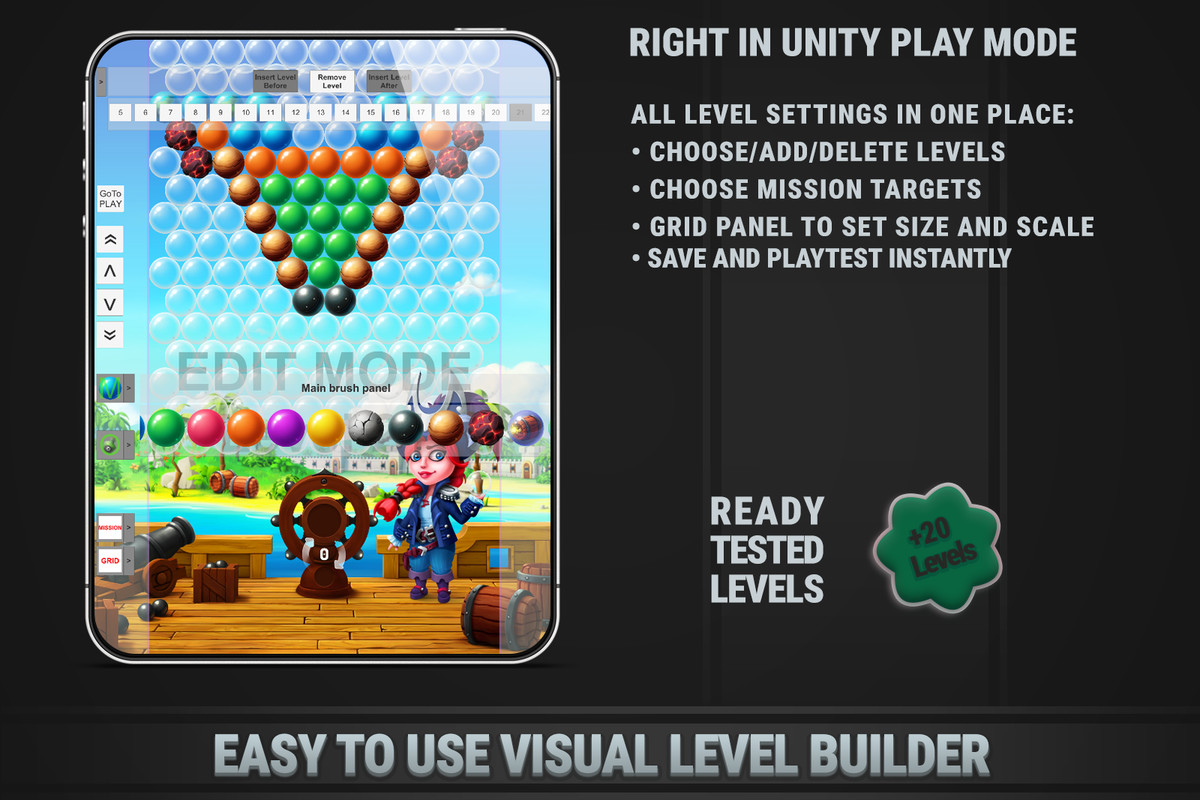 MK Bubble Shooter Kit • Pirate Pop Game Template
