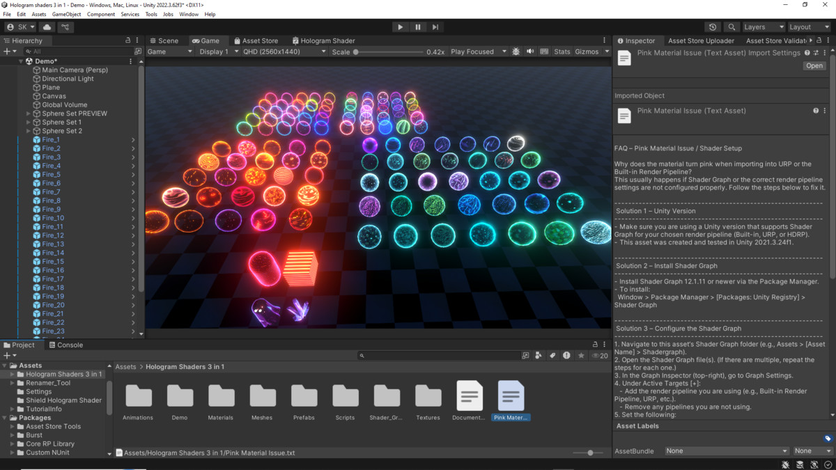 Hologram Shaders 3 in 1 (Fire, Shield, Frozen)