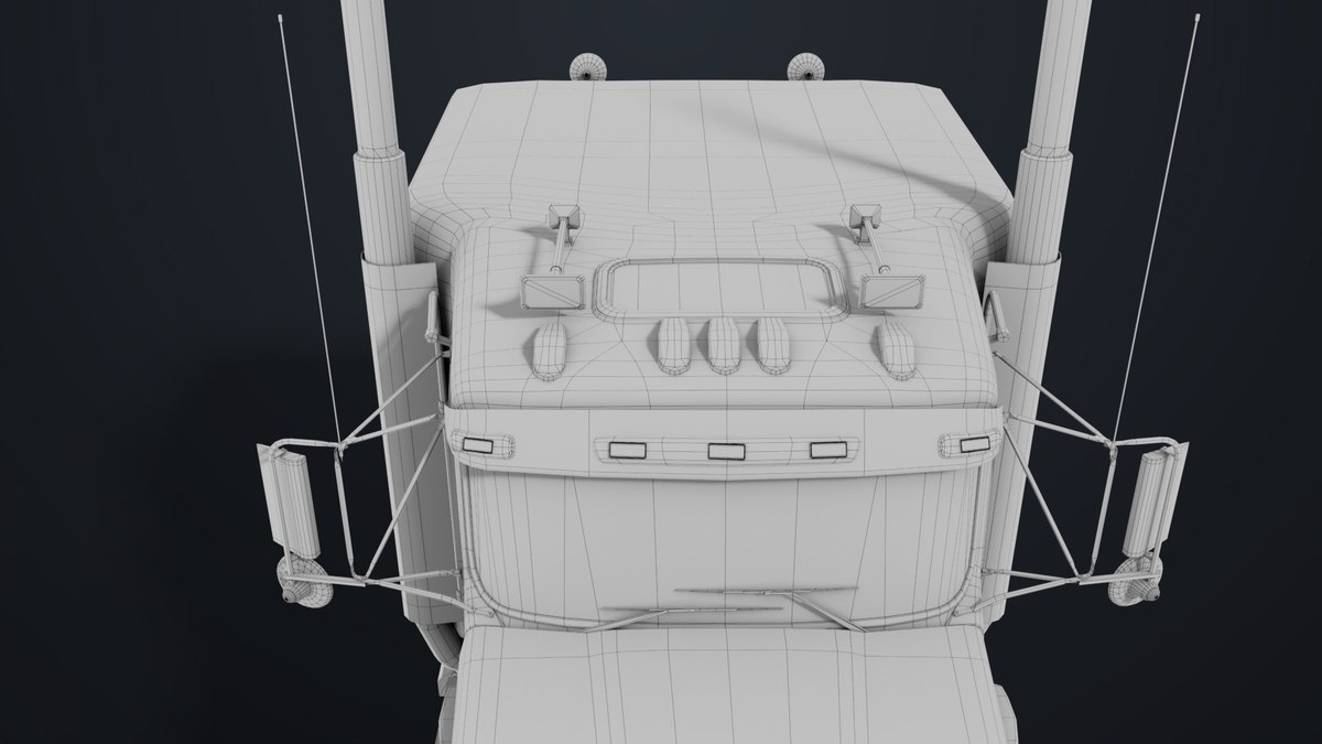 Heavy Truck Chassis 07 Cyan and Grey URP HDRP Textures