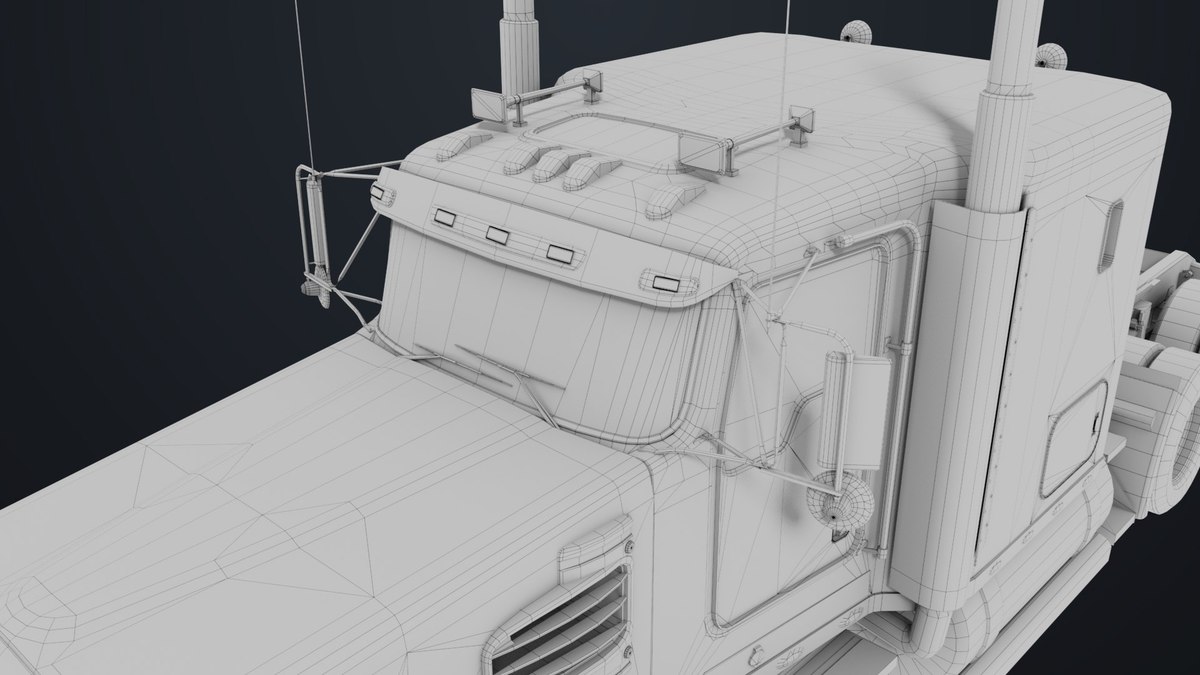 Heavy Truck Chassis 07 Blue and Green URP HDRP Textures