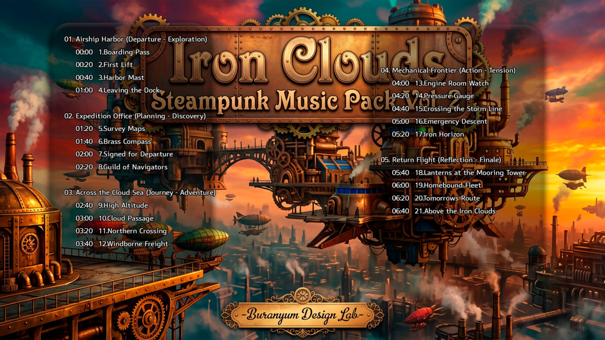 Iron Steam – Steampunk Music Pack Vol. 1 & Vol. 2