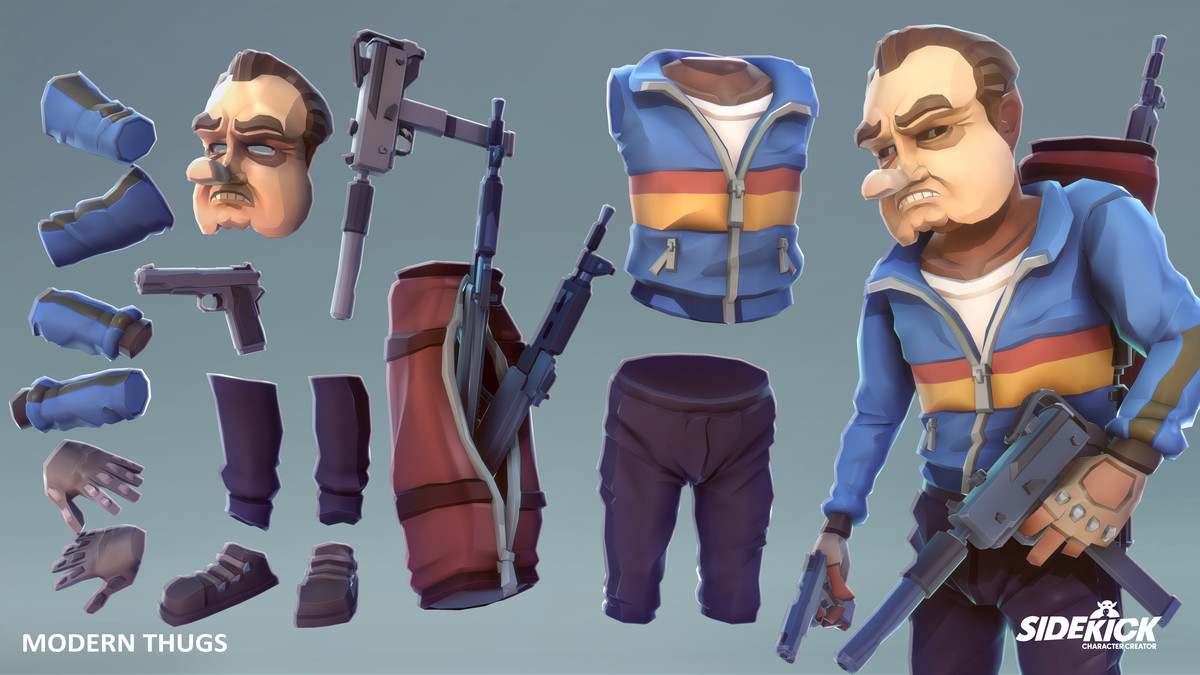 Modern Thugs - Sidekick Modular Characters by Synty