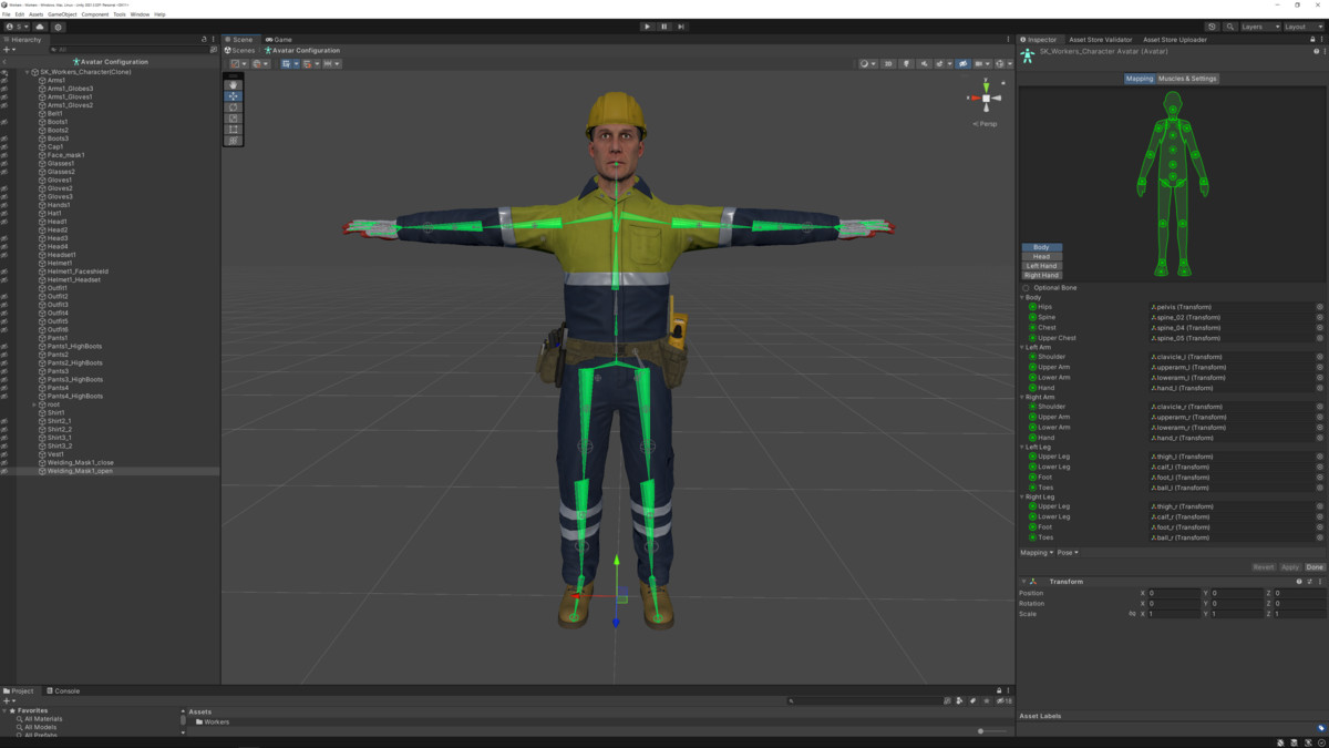 Workers Modular Character