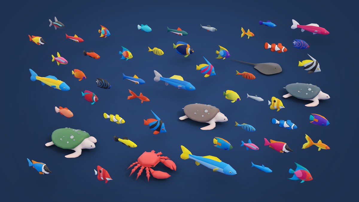 Underwater World - Low Poly 3D Models Pack