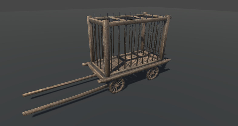 Wooden cart - prison