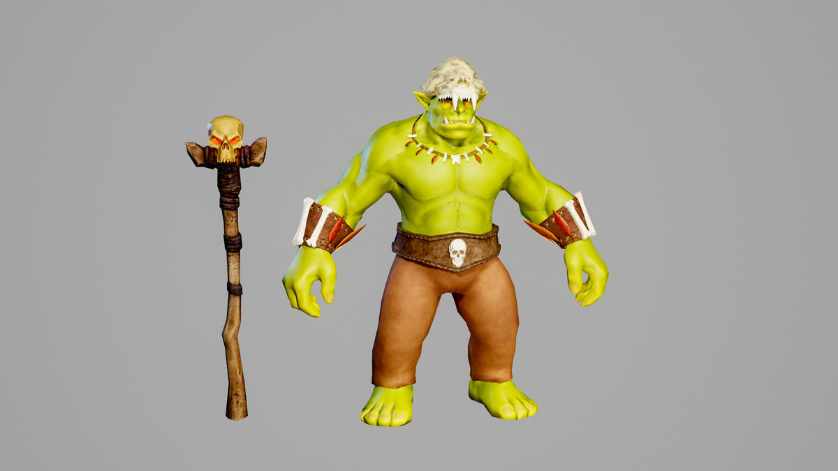 Orc shaman modular character