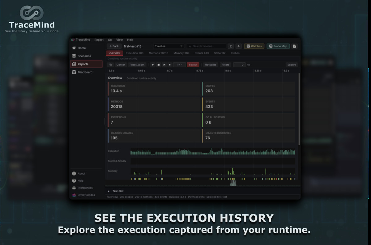 TraceMind - Runtime Debugging, Execution Analysis, Watches & Probes