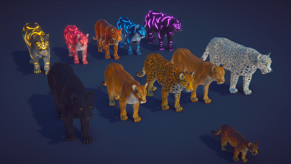Realistic Cougar-Panther-Leopard-Jaguar