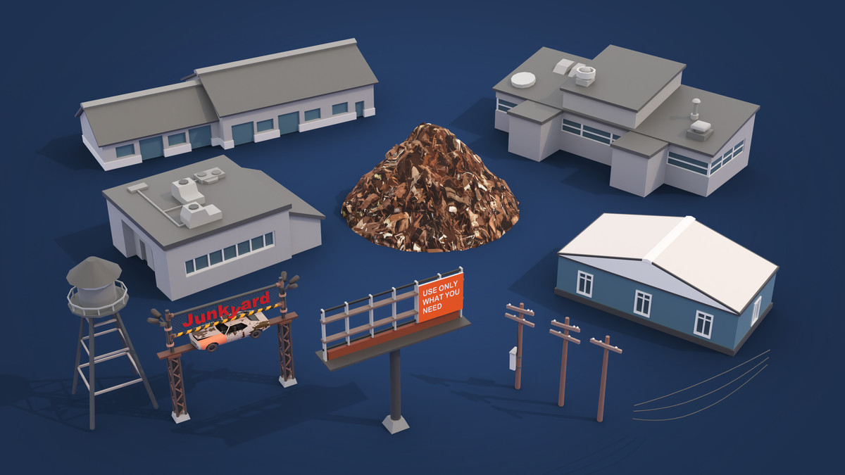 Junkyard - Low Poly 3D Models Pack