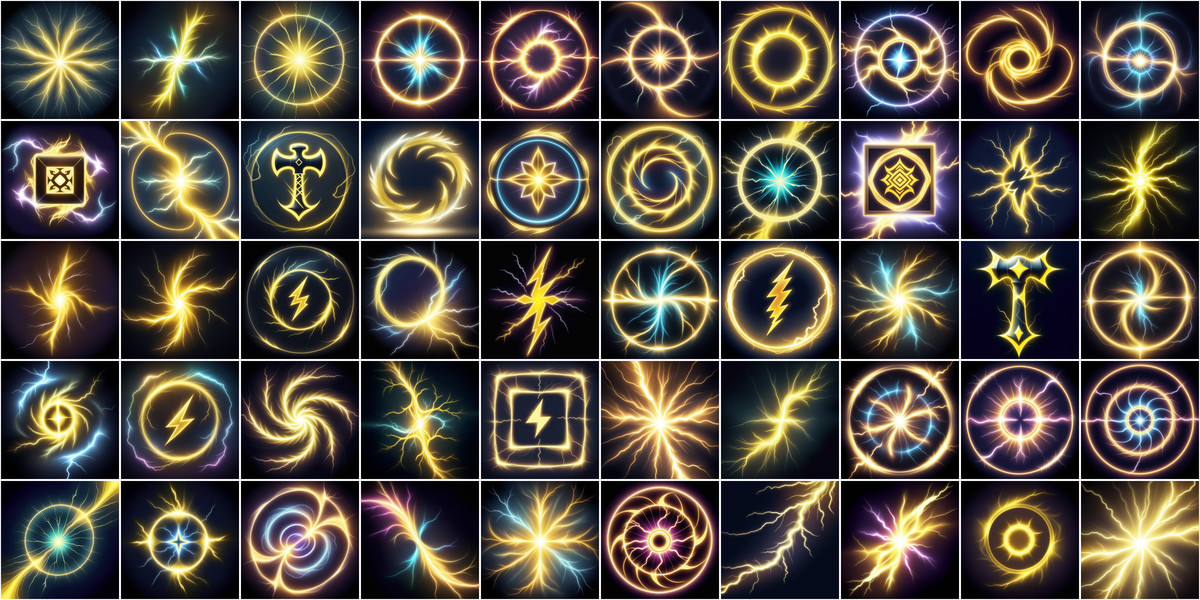 Soft Light Magic Spell Icons Super Bundle1
