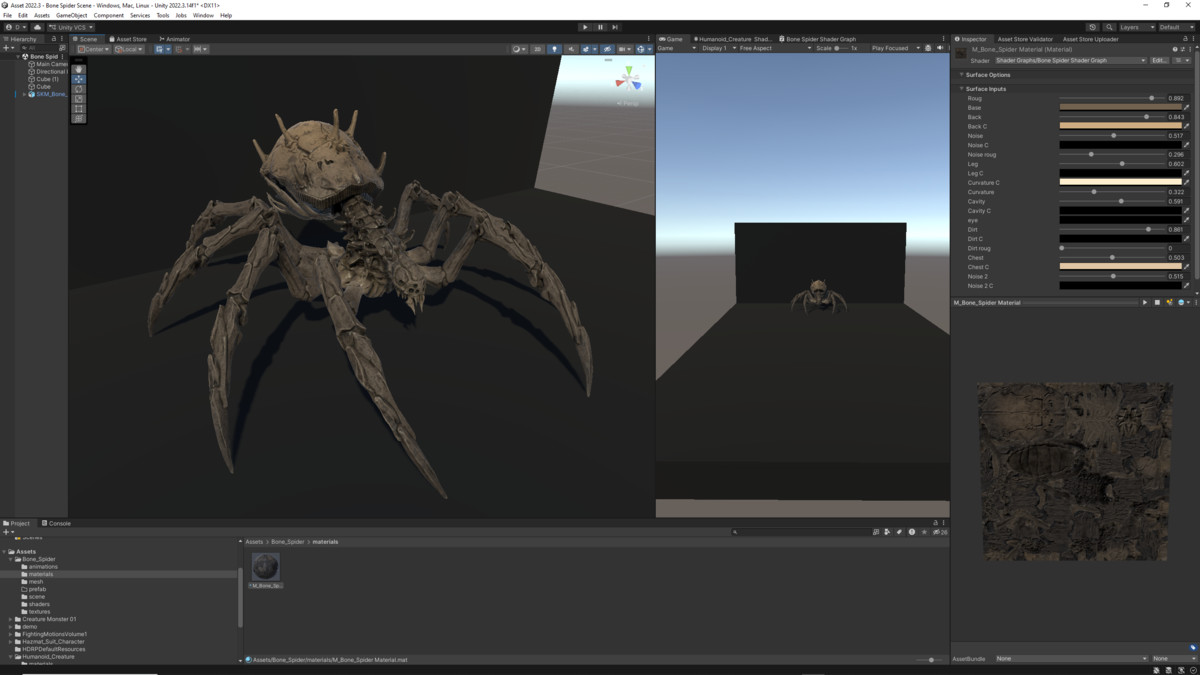 Bone Spider - Customizable Horror Monster