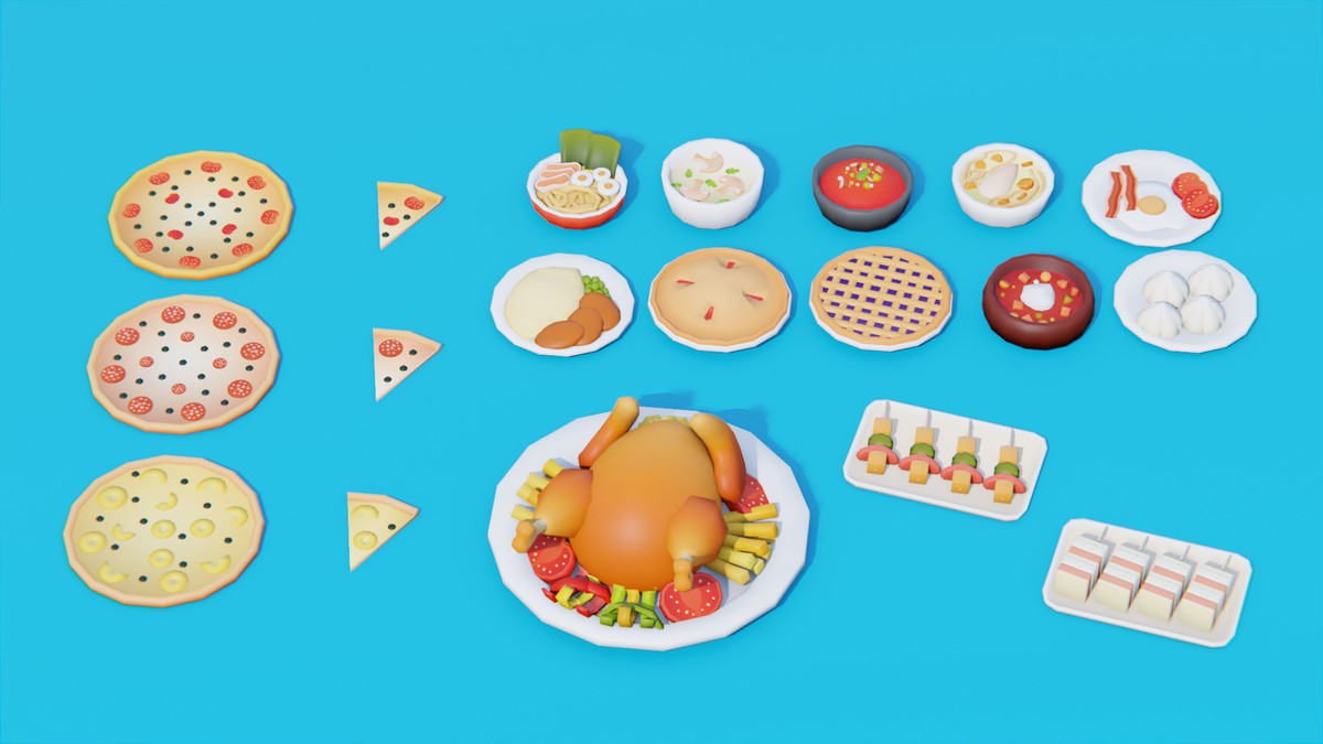 Low Poly Food Pack by IGS