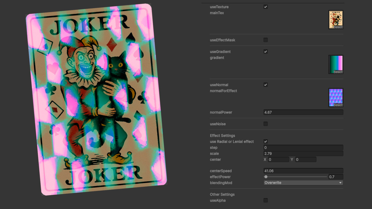 Prismatic Card Shader