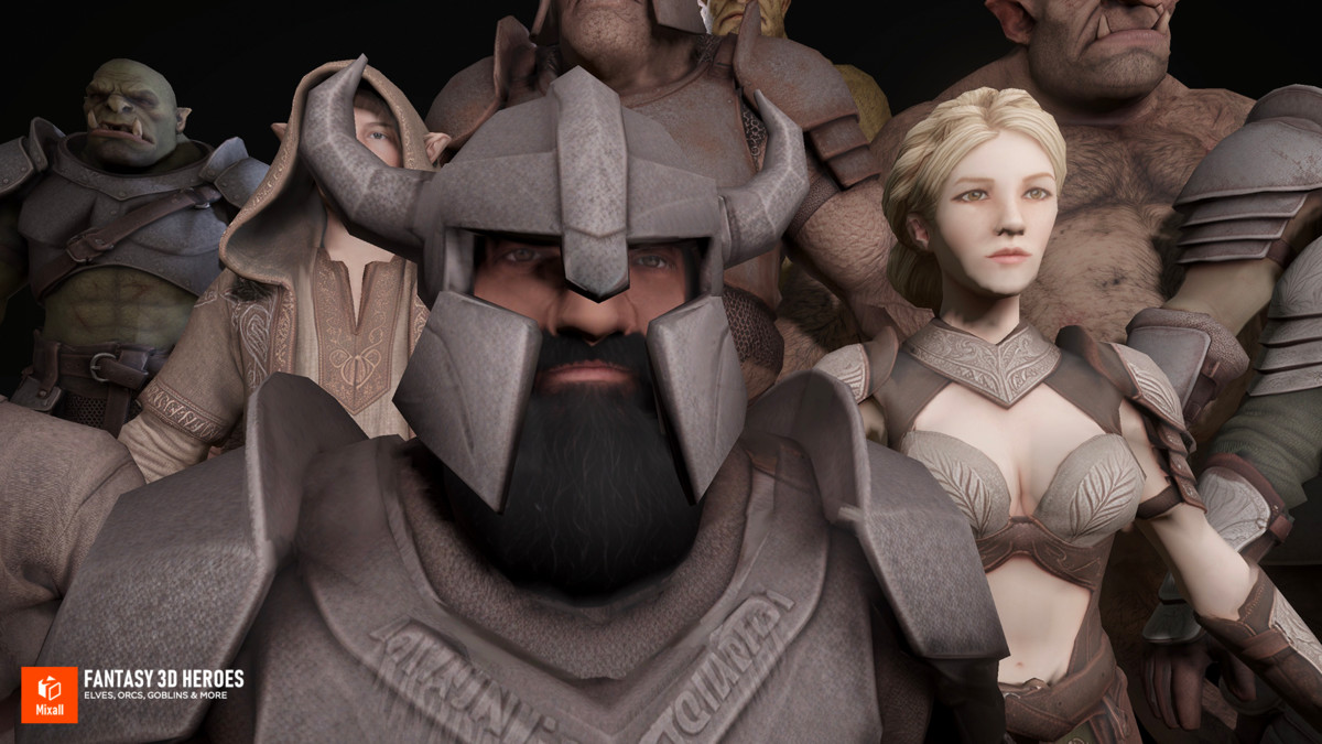 Fantasy 3D Heroes: Elves, Orcs, Goblins & More