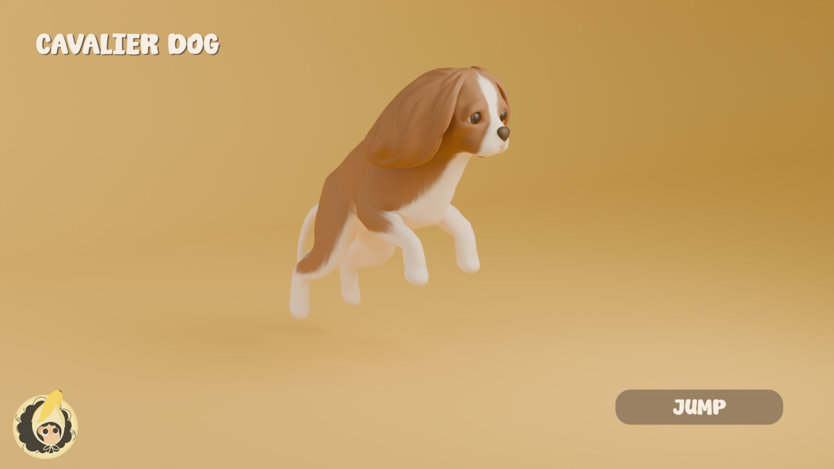 Animated Cavalier Dog
