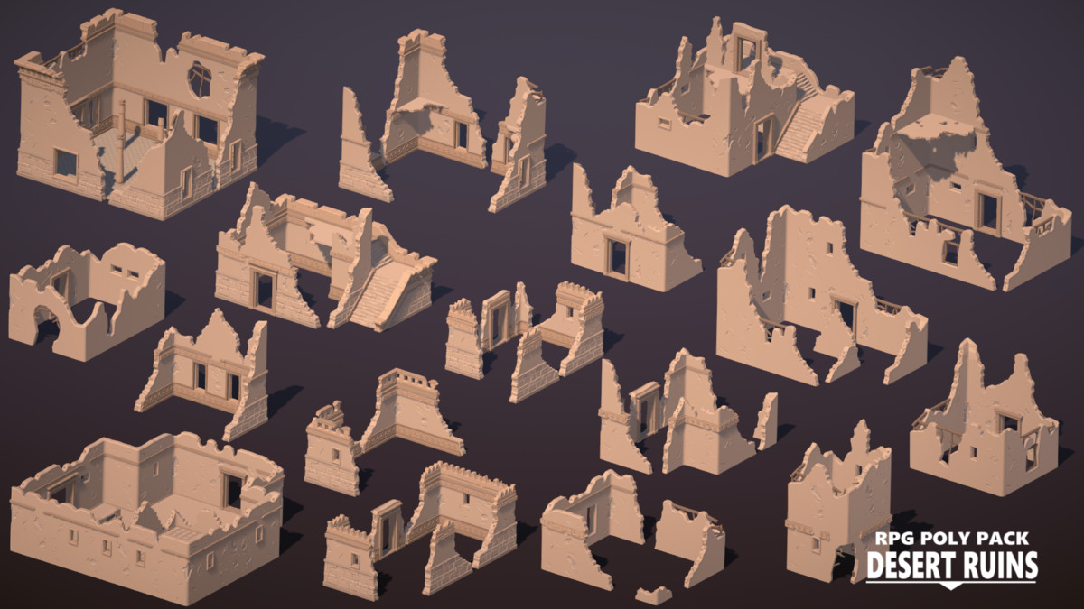 RPG Poly Pack - Desert Ruins