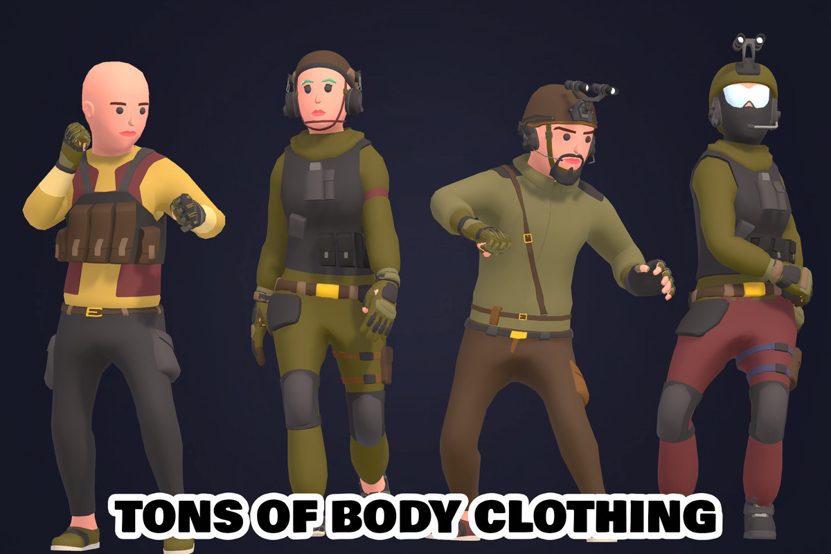 Customizable 3D Military Characters Bundle