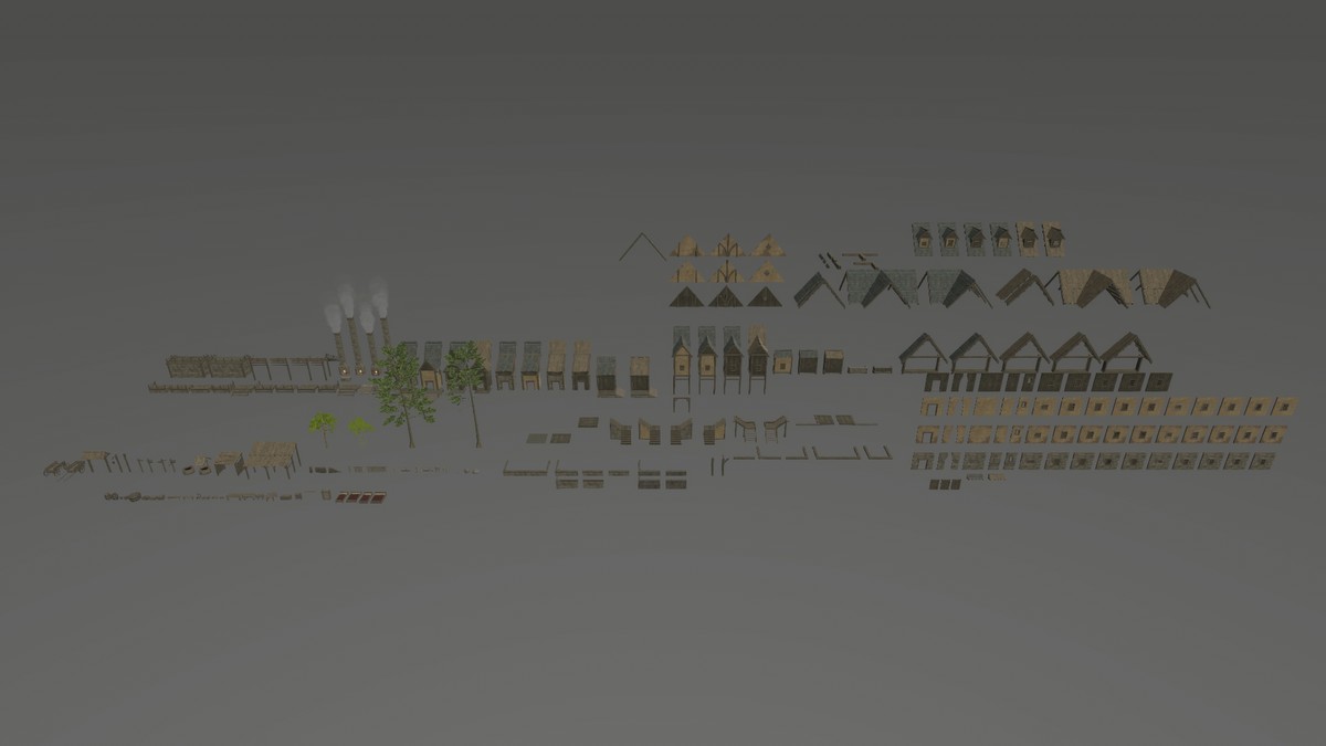 Modular Medieval Houses With Interior
