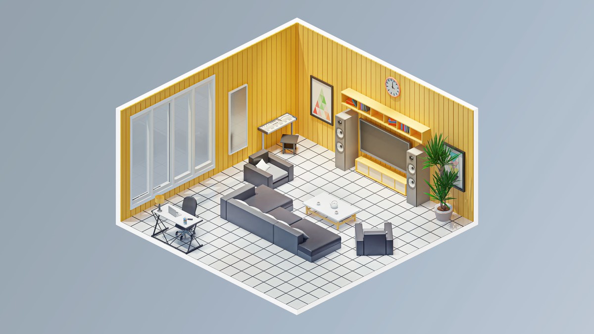 Interior 6 - Low Poly 3D Models Pack