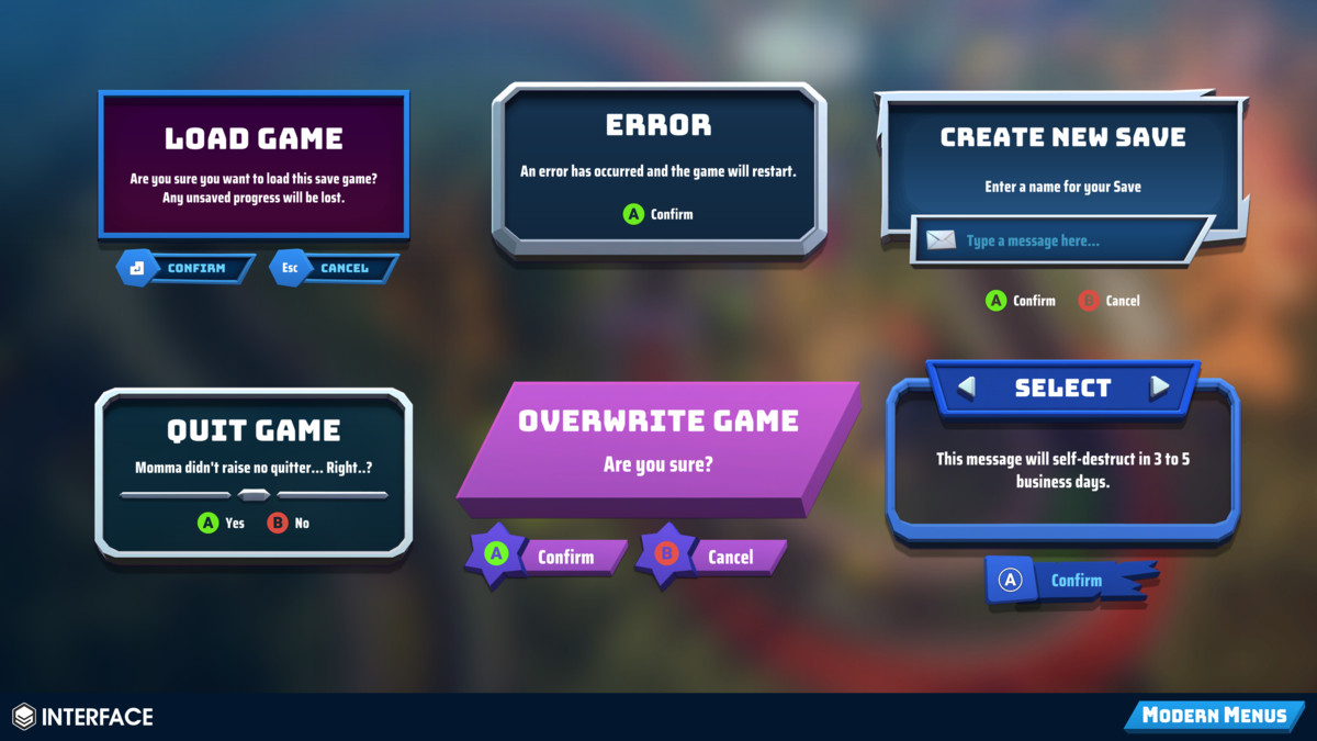 Modern Menus - Synty INTERFACE - GUI